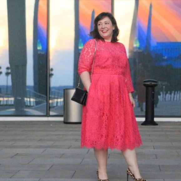 Eloquii red lace plus size dress NWT - Picture 2 of 9